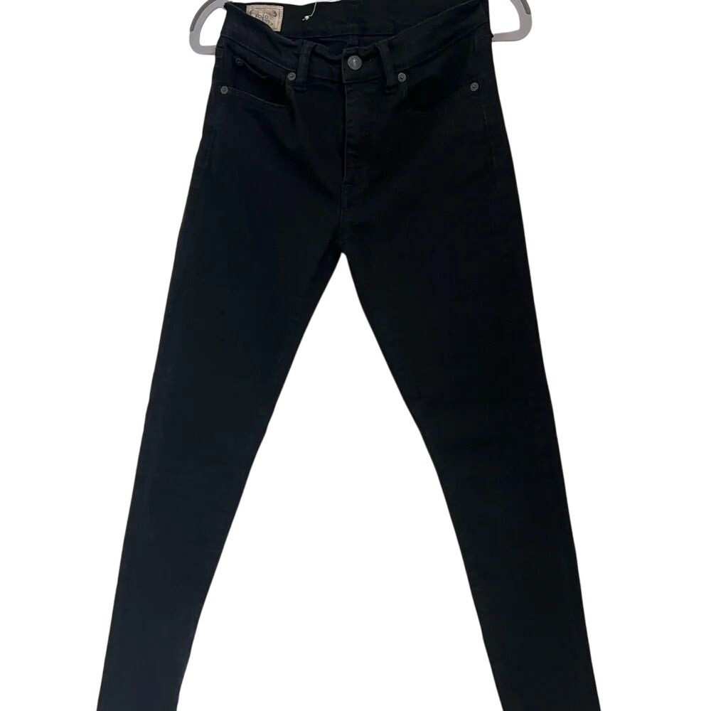 Polo Ralph Lauren Jeans‎ Women 26 Black Excellent Skinny Legging Stretch Denim